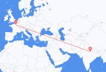 Flyreiser fra Lucknow, India til Paris, Frankrike