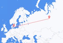Flyg från Nojabrsk till Köpenhamn