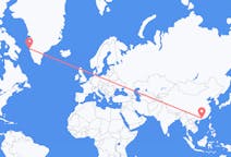 Flyrejser fra Guangzhou, Kina til Sisimiut, Grønland