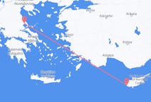 Vluchten van Paphos, Cyprus naar Volos, Griekenland