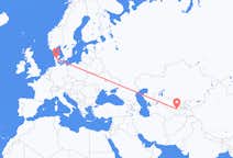 Flyreiser fra Samarkand, til Billund