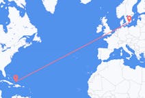 เที่ยวบิน จาก Providenciales, หมู่เกาะเติกส์และหมู่เกาะเคคอส ไปยัง Karlskrona, สวีเดน