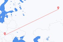Fly fra Khanty-Mansiysk til Debrecen