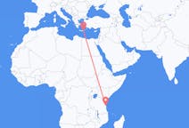 Flyreiser fra Dar-es-Salaam, til Sitia