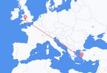 Flights from Samos, Greece to Bristol, England