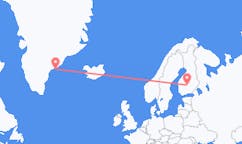 格陵兰出发地 库鲁苏克飞往格陵兰于韦斯屈莱的航班