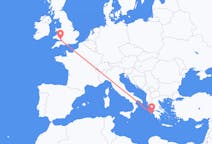 Flights from Zakynthos Island in Greece to Cardiff in Wales