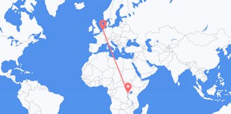 Flights from Rwanda to the Netherlands