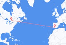 Flyg från North Bay, Kanada till Sevilla, Spanien