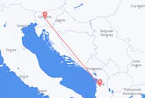 Vluchten van Tirana naar Ljubljana