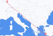 Flüge von Kos, Griechenland nach Saarbrücken, Deutschland
