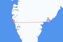 Lennot Maniitsoqista, Grönlanti Kulusukille, Grönlanti