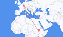 Flyreiser fra Gambela, Ethiop, Etiopia til Bern, Sveits