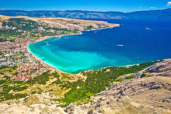 크로아티아 크르크 최고의 해변 휴양