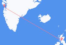 Lennot Glasgowsta, Skotlanti Aasiaatille, Grönlanti