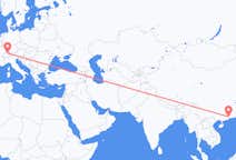 Flyreiser fra Guangzhou, til Zürich