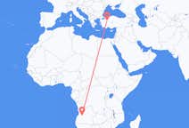 Flüge von Huambo, Angola nach Eskişehir, die Türkei