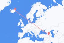 Flyg från Jerevan, Armenien till Egilsstaðir, Island