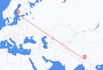 Flyg från Jorhat, Indien till Åbo, Finland