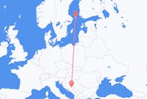 Flyreiser fra Sarajevo, til Mariehamn