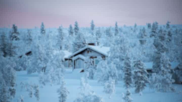 Sneeuwsporten in Saariselka, Finland