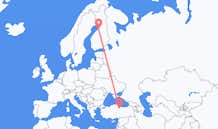 Voos de Tocate, Turquia para Oulu, Finlândia
