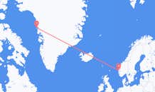 Lennot Upernavikista, Grönlanti Bergeniin, Norja