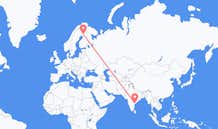 Flyreiser fra Vijayawada, India til Rovaniemi, Finland