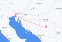 Vols de la ville de Trieste à la ville de Kraljevo