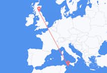 Lennot Pantelleriasta, Italia Edinburghiin, Skotlanti