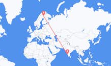 Vluchten van Mangalore, India naar Kolari, Finland