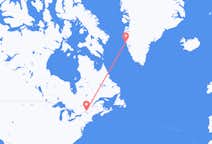 Lennot Montrealista, Kanada Maniitsoqille, Grönlanti