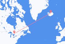 Flyrejser fra Greater Sudbury, Canada til Akureyri, Island