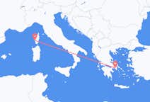 Flyg från Ajaccio till Aten