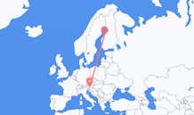 Flyreiser fra Karleby, Finland til Klagenfurt, Østerrike