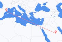 Flyreiser fra Riyadh, til Barcelona