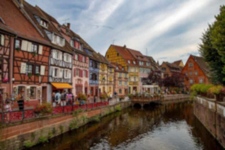 Fietstochten in Colmar, Frankrijk