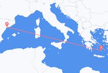 Lennot Reusista Santorinille