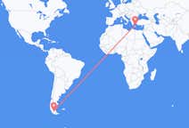 Flights from Punta Arenas to Santorini