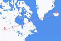 Flyreiser fra Lethbridge, Canada til Akureyri, Island