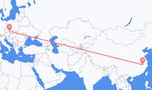 Flyg från Huangshan, Kina till Brno, Tjeckien