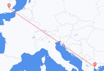 Flyreiser fra Thessaloniki, til London