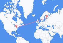 Flyrejser fra Morgantown, USA til Lappeenranta, Finland