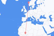 Flights from Ouagadougou to Bergen