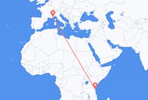 Flyrejser fra Zanzibar til Nice
