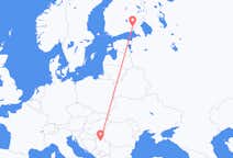 Lennot Lappeenrannasta, Suomi Belgradiin, Serbia