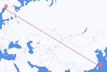 Flug frá Miyakojima, Japan til Oulu, Finnlandi