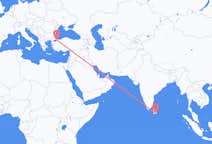 Lennot Hambantotasta, Sri Lanka Istanbuliin, Turkki