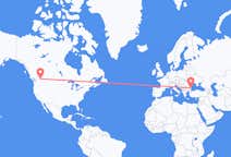 Flyreiser fra Castlegar, Britisk Colombia, Canada til Varna, Bulgaria
