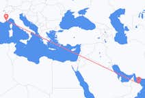 Flyreiser fra Muscat, til Nice
